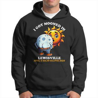 Solar Eclipse Lewisville 2024 Mooned Humor Hoodie | Mazezy