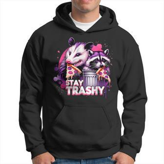 Stay Trashy Raccoons Opossums Possums Animals Lover Hoodie - Seseable