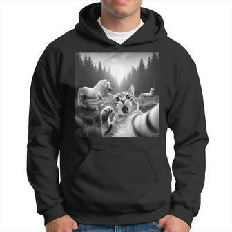 Surprised And Scared Cat Selfie With Unicorns Hoodie - Monsterry CA