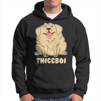 Thicc Boi Labrador T Hilarious Fat Dog Hoodie | Mazezy