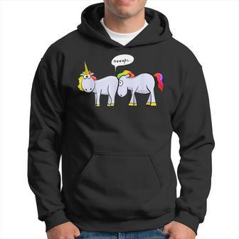 Unicorn Stuck In The Butt Hoodie - Monsterry