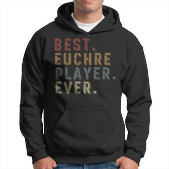 Vintage Best Euchre Player Ever Euchre Board Game Hoodie - Seseable