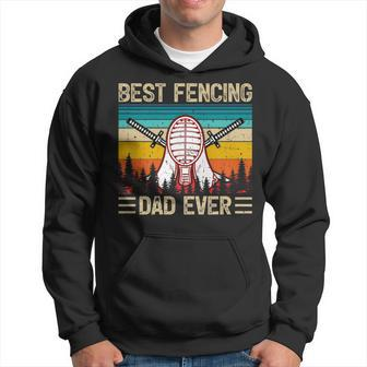 Vintage Retro Best Fencing Dad Ever Father's Day Hoodie - Monsterry UK