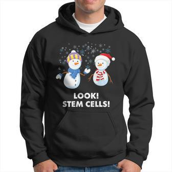 Winter Snowman Science Joke Stem Cells Snowflakes Hoodie - Monsterry AU