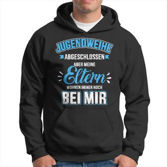 Youth Initiation Saying Eltern Wohnen Bei Mir Für Jungs Hoodie - Geschenkecke