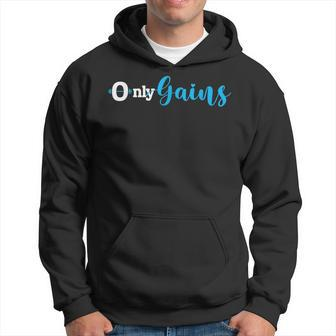 Only Gains Gym Fitness Workout Parody Hoodie - Thegiftio UK