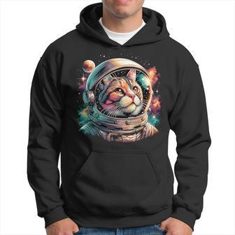 Galaxy Astronaut Cat Space Hoodie - Seseable