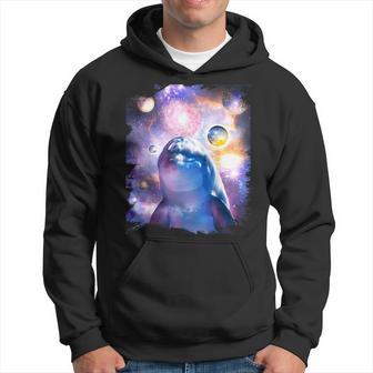 Galaxy Dolphin Dolphins In Space Hoodie - Monsterry CA