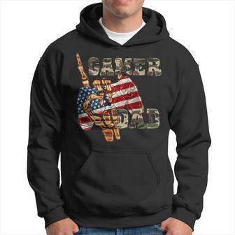 Gamer Dad With Skeleton Hand Western Father's Day Gaming Hoodie - Thegiftio UK