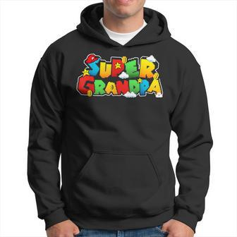 Gamer Super Grandpa Family Matching Game Super Grandpa Hoodie - Monsterry
