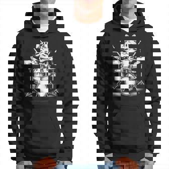 Gato Tocando La Batería Rock Music Drums Cat Sudadera - Regaloses