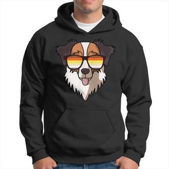 Gay Australian Shepherd Sunglasses Gay Pride Aussie Hoodie - Monsterry AU