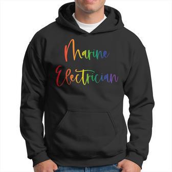 Gay Lesbian Trans Pride Lives Matter Marine Electrician Hoodie - Monsterry DE