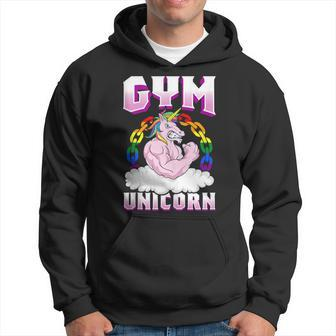 Gay Muscle Unicorn Gay Gym Workout Hoodie - Monsterry