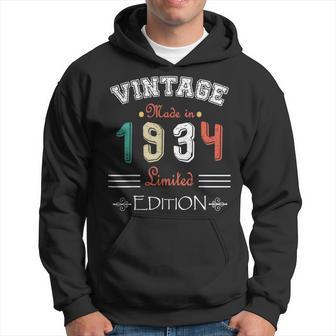 Geboren Im Jahr 1934Intage Made In 1934 Geburtstag Jahrestag 90 Hoodie - Seseable