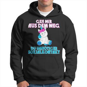 Geh Mir Aus Dem Weg Hoodie, Lustiges Anti-Sozialkontakt Design - Seseable