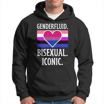 Genderfluid Bisexual Iconic Pride Flag Genderqueer Queer Hoodie - Monsterry UK