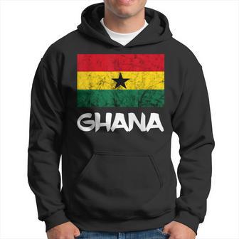 Ghana Vintage Ghanese Flag Africa Ghanese Roots Ghana Flag Hoodie - Thegiftio UK