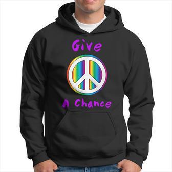 Give Peace A Chance Hippie Hoodie - Monsterry