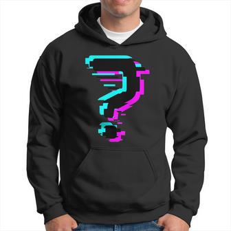 Glitched Fragezeichen Hoodie - Seseable