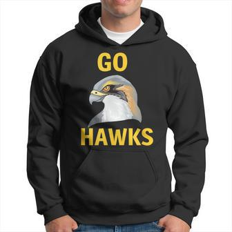 Go Hawks Football Baseball Basketball Cheer School Spirit Hoodie - Monsterry