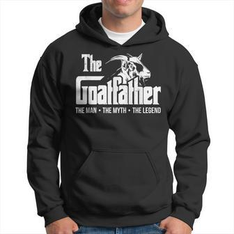 The Goatfather Goat Dad Farm Animal Lover Farmer Hoodie - Monsterry UK