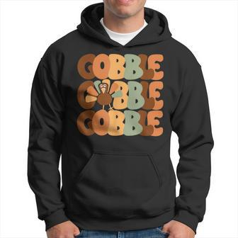 Gobble Turkey Day Happy Thanksgiving Hoodie - Seseable
