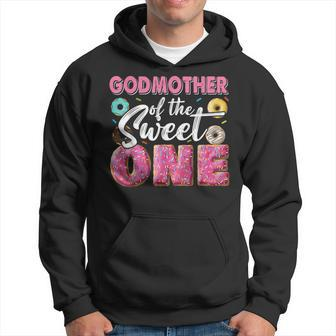 Godmother Of Sweet One 1St Bday Party Matching Family Donut Hoodie - Thegiftio UK