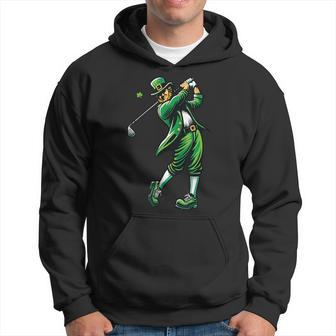 Golf St Patrick's Day Irish Leprechaun Golfer Golfing Hoodie | Mazezy AU