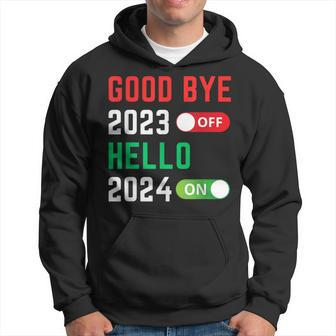 Goodbye 2023 Hello 2024 Happy New Year 2024 Party Family Hoodie - Seseable