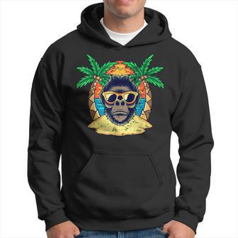Gorilla With Sunglasses Hoodie - Monsterry