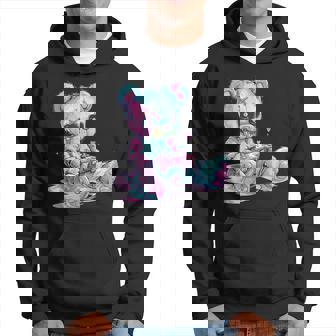 Goth Pastel Cute Creepy Kawaii Gamer Teddy Bear Gaming Hoodie - Thegiftio