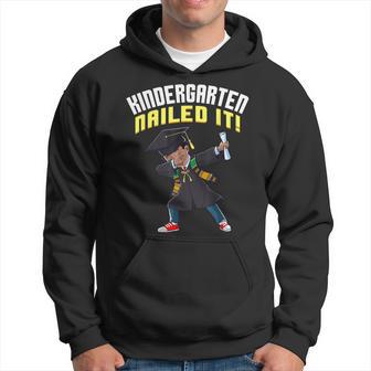 Graduation 2024 Kindergarten Nailed It Dabbing Black Boy Kid Hoodie - Monsterry