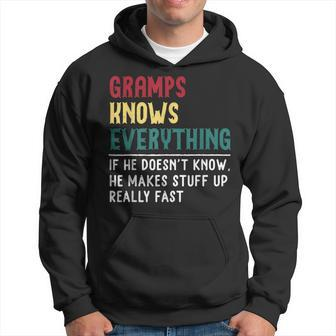 Gramps Know Everything Fathers Day For Grandpa Gramps Hoodie - Thegiftio UK