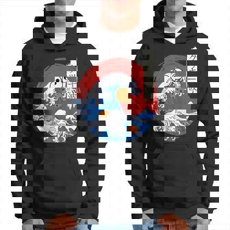 Gran Ola Monstruo Comiendo Galletas Japonesas Kanji Cookie Wave Sudadera - Regaloses