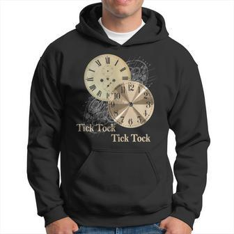 Grandfather Alarm Clock Time Tick Tock Clock Collector Hoodie - Monsterry AU
