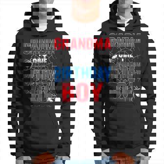 Grandma Of Birthday Boy Costume Spider Web Birthday Party Hoodie | Seseable UK
