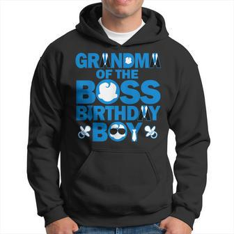 Grandma Of The Boss Birthday Boy Baby Family Party Decor Hoodie - Seseable