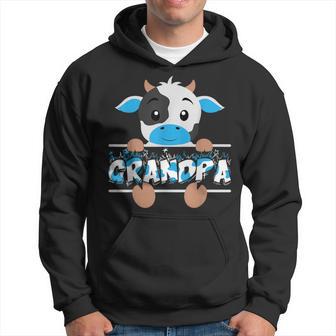 Grandpa Of The Birthday Boy Cow Family Party Hoodie - Thegiftio UK