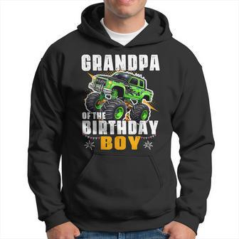 Grandpa Of The Birthday Boy Monster Truck Birthday Family Hoodie - Seseable