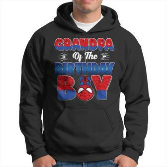 Grandpa Of The Birthday Boy Spider Family Matching Hoodie - Seseable