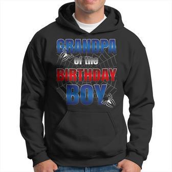 Grandpa Of The Birthday Spider Web Boy Family Matching Hoodie - Monsterry UK