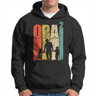 Grandpa Hoch 2 Doppelfach Opa Der Opa Mit 2 Grandchildren Hoodie - Seseable