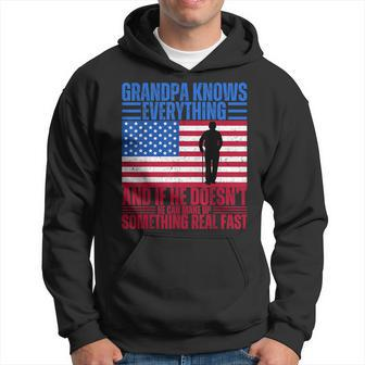 Grandpa Knows Everything Vintage Father's Day Hoodie - Thegiftio UK