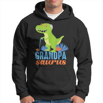 Grandpa Saurus Rex Dinosaur For Grandfather Hoodie - Monsterry