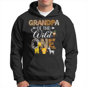 Grandpa Of The Wild One Zoo Birthday Safari Animal Hoodie - Monsterry