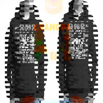 Grandpa Of The Wild And Three Safari Jungle Zoo Theme Party Hoodie - Monsterry