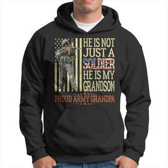 My Grandson Is A Soldier Proud Army Grandpa Grandfather Hoodie - Monsterry