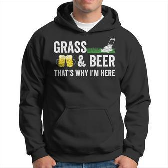 Grass And Beer Gardening Lawn Mowing Hoodie - Thegiftio UK