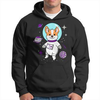 Graysexual Corgi In Space Graysexual Pride Hoodie - Monsterry UK